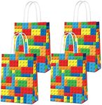 Building Blocks Goodie Candy Party Gift Bags for Lego Party Supplies, Color Bricks Theme Building Block Party Supplies for Kids Birthday Party Decor