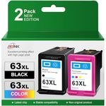 63XL Ink Cartridge, Remanufactured for HP 63 Ink Cartridges, with HP 63XL Black Ink Cartridge, for HP Envy 4522 Printer Ink Cartridges, for HP Envy 4520 Printer Ink Cartridges, Officejet 5220 5230