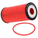 K&N Oil Filter - High Performance-Series compatible with: Audi, Volkswagen, Porsche (HP-7038), Red