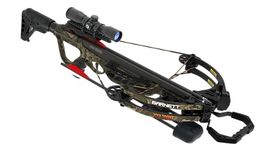 Barnett Expedition 385 Hunting Crossbow - Compact, Fast 385fps, Adjustable Butt Stock, Veil Camo, Triggertech Trigger, 4x32 Scope, Aluminum Flight Track, Headhunter Bolts - Ready to Hunt Package