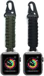 Murciful Paracord Keychain Clip Compatible with Apple Watch Series Ultra 2,iWatch Series 9 8 7 6 5 4 3 2 1 SE,Ultra,Military Braided Strap,Outdoor Versatile Field Survey.