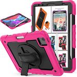 DuraSafe Cases for iPad Air 4th 5th Gen 10.9 inch Rugged Case A2588 A2589 A2591 MM9E3HN/A MM9D3HN/A A2316 MME23HN/A MM9C3HN/A MM9F3HN/A MYFQ2HN/A MYFM2HN/A MYFR2HN/A MYFP2HN/A MM9N3HN/A - Pink