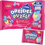 DOUzzle Hanukkah Candy Dreidels for Kids, Candy Dredidel Puzzle (Pack of 1) Hanukah Party Favors, Happy Chanuka Sweet Treat & Gifts - Kosher Parve