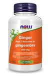 NOW Supplements Ginger Root 550mg Capsules, 100 Count