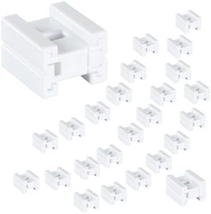 Aniai SPT-1 Wire Connectors White 25PCS - 18AWG Push Quick Wire Cable Connector - Electrical Plug Replacement for Christmas Lighting Decoration