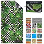 ECCOSOPHY Microfiber Beach Towel - Quick Dry Pool Towels 71x37 inches Oversized Travel Towel - Lightweight Compact Beach Accessories for Women - Large Sand Free Micro Fiber Beach Towels (Madagascar)