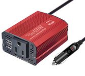 Power Inverter,150W Car Power Inverter Car Plug Adapter DC 12V to 110V AC Converter Outlet Charger with 2.1A 1A Dual USB Charger for Phone, iPad, Laptop, Camera, Camping, etc