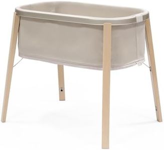 Stokke Snoozi Berceau, Beige Sable - Le Berceau évolutif dès la Naissance, de la Naissance à 9 Mois - Portable et léger - Matelas Ferme Inclus