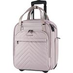 VANKEAN Carry On Underseat Multi-functional, 16-inch Underseater Lightweight Overnight Suitcase for Men Women, Light Dusty Pink, 12 inches x 7 16