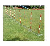 Handlers Choice Set of 12 Agility Weave Poles with Metal Base