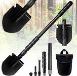 YOUNGDO 14 in 1 Folding Shovel, 63cm Multifunction Military Survival Shovel for Camping, Backpacking, Outdoor, Hiking, Gardening, Trenching and Outdoor Fishing