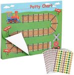 BLUE PANDA 50 Sheets Railroad Potty Training Chart for Toddlers Boys & Girls with 800 Train Stickers (10.3x8.3 in) - Potty Sticker Chart