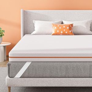 BedStory 10cm Höhe Topper 180x200cm H3/H4 aus Kupferionen Schaumkern, Geeignet für Allergiker, Waschbarer Bezug, Öko-TEX® Zertifiziert Matratzentopper für Boxspringbett Wohnmobil und Schlafsofa
