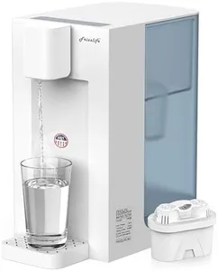 FRIZZLIFE T900 Countertop Water Filtration System, Instant Hot Water Filter Dispenser, NSF Certified Reduce 99.9% PFAS, Lead, Chlorine, 120 OZ Water Tank Capacity, Zero Installation, 1 Filter Included