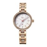 Fastrack Vyb Diva Quartz Analog White MOP Dial Rose Gold Alloy Strap Watch for Women-FV60055WM01W