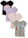 Spotted Zebra Girls' Kids Short-Sleeve T-Shirts, 4-Pack Mystic, Small