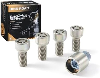 BINB ROAD 4F0698139B Lockable Wheel Bolt Rim Locks M14 X 1.5 Compatible with Audi A3 A4 A5 A6 Q4 Q5 RS5 RS6