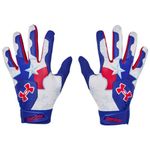 Under Armour boys Youth Clean Up Baseball Gloves, (102) White/Team Royal/Team Royal, Youth Small