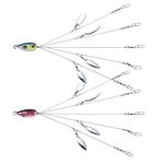 5 Arm Alabama Bait Rigs Without Spoon Blades, Umbrella Rig A-Rig for Boat Trolling Fishing, Swimbait Lures for Striper Bass Crappie Walleye Pickerel Trout Perch