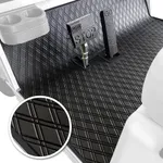 Xtreme Mats Club Car Compatible Golf Cart Mat, Full Coverage Rubber Floor Liner - Fits Club Car DS (1982-2013) and Villager (1982-2018) - All Black