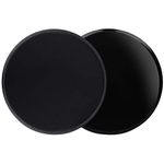 Heveer Exercise Slider Double Sided Gliding Discs Core Sliders Gym Home Fitness Equipment for Use on Carpet Hardwood Floors 2 Pack Black