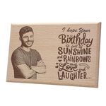 Incredible Gifts India Personalized Engraved Wooden Frame Birthday Gifts (6X4 Inches, Wood, Rectangular, Tabletop)