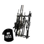 Hold Up Displays Portable Gun Rack, Freestanding Gun Storage Rack to Keep Guns Organized at The Shooting Range, Folding Floor Gun Rack for Indoor Gun Storage, Holds 6 Rifles or Shotguns, Made in USA