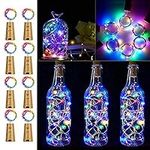 FANSIR Wine Bottle Lights with Cork, 8 Pack Battery Operated LED Cork Shape Silver Copper Wire Colorful Fairy Mini String Lights for DIY, Party, Decor, Wedding Indoor Outdoor Multicolor