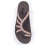 Plaka Relief Flip Flops for Women with Arch Support | Comfy Sandals for Women | Perfect for the Beach, Long Walks or Poolside, Brazilian Sand, 8