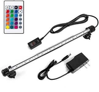 iKefe 38cm Color Changing LED Fish Tank Aquarium Submersible Light with Remote/Colored Aquarium LED Tank Lights Fixture for Underwater Decorations, Plant Grow, Saltwater Freshwater Fish, KR5015