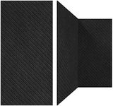 DrKlang 3 Pack Sound Proof Panels for Walls, 47.2" x 23.6" x 0.36" Acoustic Panels Sound Absorbing in Right Diagonal Slotting, Sound Absorbing Wall Art for Home and Office- Black