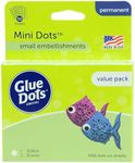 Glue Dots Double-Sided Mini Dots, 3/16'', Clear, Pack of 600 (32634)