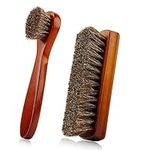 Shoe Brush, Shoe Cleaning Brush, 2 Pieces Horsehair Shoe Brush, Boot Brush, Horse Hair Brush for Leather, Shoe Brushes for Cleaning, Leather Shoes Boot Cleaning Brush Care Clean Dauber Applicators