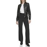 Calvin Klein Women's Bomber Jacket Zip Front, Black, X-Large