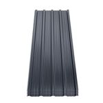 Mondeer 14PCS Roofing Sheets, Metal Corrugated Garage Carport Shed, Trapezoidal Grooved Roof Waterproof Tiles, Galvanized Steel, for Garages, Greenhouses, Kennels, 7m², 110 * 46cm, Dark Gray