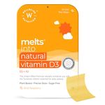 Wellbeing Nutrition Melts Natural Vitamin D3 600IU + K2 as MK7 with Resveratrol, Vitamin A | For Calcium Absorption Immunity, Heart, Bone, Cellular Protection, 30 Oral Strips