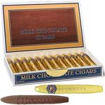 FavorOnline Solid Premium Milk Chocolate Cigars, 24 Ounce Box, Gold Wrapped, Made in USA