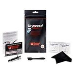 Thermal Grizzly Kryonaut The High Performance Thermal Paste for Cooling All Processors, Graphics Cards and Heat Sinks in Computers and Consoles Combo Extra Spatula, Cleaning Pads + Cloth (1g Combo)