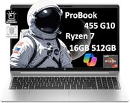 HP ProBook 455 G10 Business Laptop (15.6" FHD Display, AMD Ryzen 7 7730U, 16GB RAM, 512GB SSD, (Beat i7-1255U)) Backlit, Fingerprint, Webcam, Ethernet, Wi-Fi 6E, Win 11 Pro w/AI Copilot, Silver, 2024