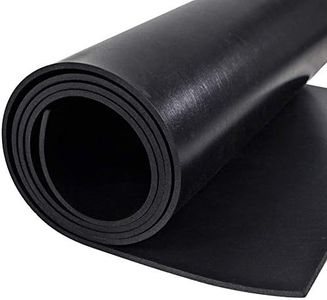 uyoyous 80x40x1/8” Solid Rubber Sheet Heavy Duty Rubber Sheet Silicone Rubber Roll Sheeting High Temperature Heat Protection Silicone Large Waterproof Styrene Butadiene Rubber Mat Black