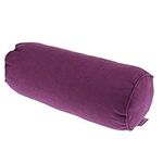 non-brand Full Round Bolster Pillow Cushion for Massage Table - Linen Yoga Bolster, 15.7inch Long & 5.9 Dia. - Purple