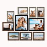 SANGMUCEN 10 Pack Picture Frames Collage Wall Decor, Picture Frame Set with Two 8x10, Four 5x7, and Four 4x6, Gallery Wall Frame Set, ZXK011M