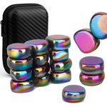 Science Kit Fidget Magnet Desk Toy, Fridge Large Magnets 18 PCS Hematite Magnetic Stones for Adults Stress Relief, Magnets Slime Putty Number Alphabet for Learning Educational Ferrite Putty