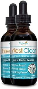 IntestiClear - Advanced Intestinal Cleanse Support for Humans - All-Herbal Liquid Formula for Fast Absorption - Bonus Liver Support - Wormwood, Black Walnut, Ginger and More