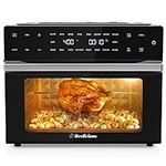 Beelicious 32QT Extra Large Air Fryer, 19-In-1 Air Fryer Toaster Oven Combo with Rotisserie and Dehydrator, Digital Convection Oven Countertop Airfryer Fit 13" Pizza, 6 Accessories, 1800w, Black