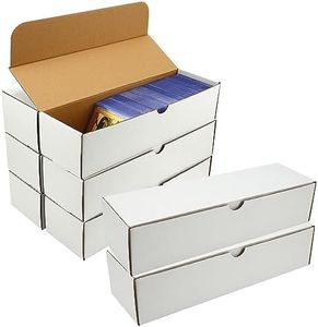 BIU-BOOM Trading Card Storage Box,8-Pack-6400 Count Corrugated Cardboard Card Box With Mtg/Magic/TCG Storage and Collection,Labels For Card Storage Box