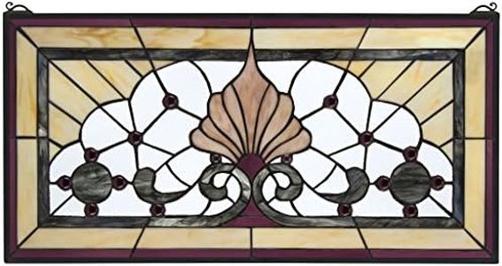 Design Toscano Stained Glass Panel - Victoria Lane Stained Glass Window Hangings - Window Treatments