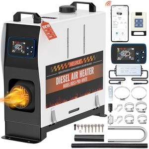 220V 8KW Diesel Air Heater, Portable and Convenient Integrated Parking Heater Heating, All-in-one Single Hole with Remote Control,Bluetooth APP Control and LCD Monitor for Car Trucks Bus RV