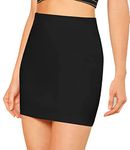 Pretty Fashion Mini Skirt Pencil Bodycon Mini Skirt Stretchy Summer Short Skirt Elasticated Micro Skirt Multiple Colours Plus Sizes 8-22 (Black, 16-18)