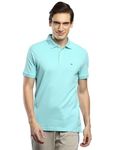 Tommy Hilfiger Light Blue Cotton Solid Polo Neck Short Sleeves Slim Fit Men Polo T-Shirt (S23HMKT266) Size-L